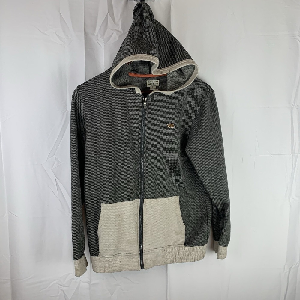 Lucky Brand Hoodie Womens Size Large Gray Hooded Full Zip